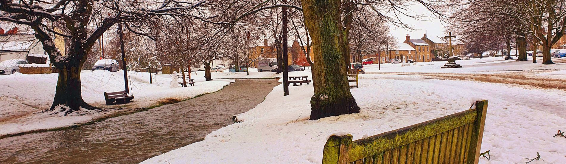 Catterick Village Beckside in Winter